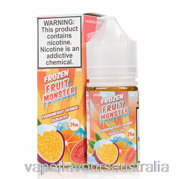 Vape Nicotine Australia ICE Passionfruit Orange Guava - Frozen Fruit Monster Salts - 30mL 24mg